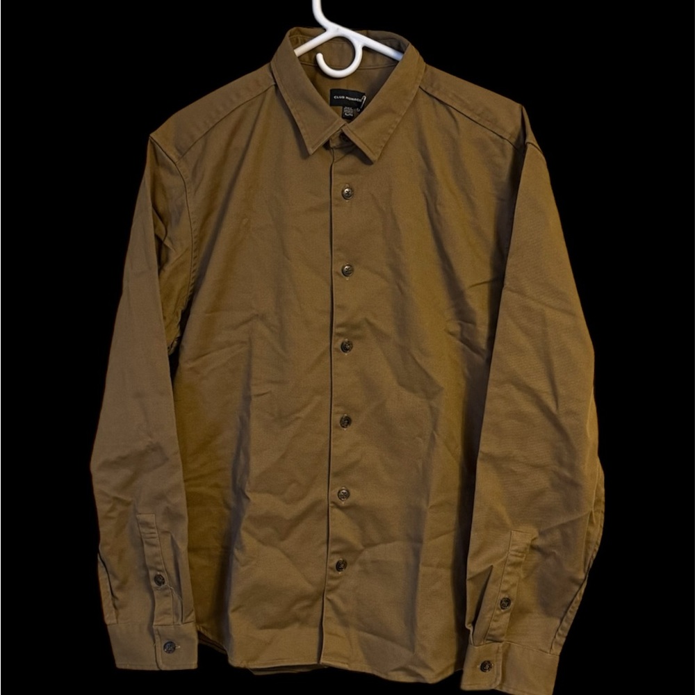 Club Monaco - Slim-Fit Button-Down Flannel Shirt - Olive Green NWT